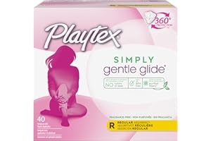 Playtex Gentle Glide Tampons with Triple Layer Protection, Regular, Unscented - 40 Count (Pack of 1)