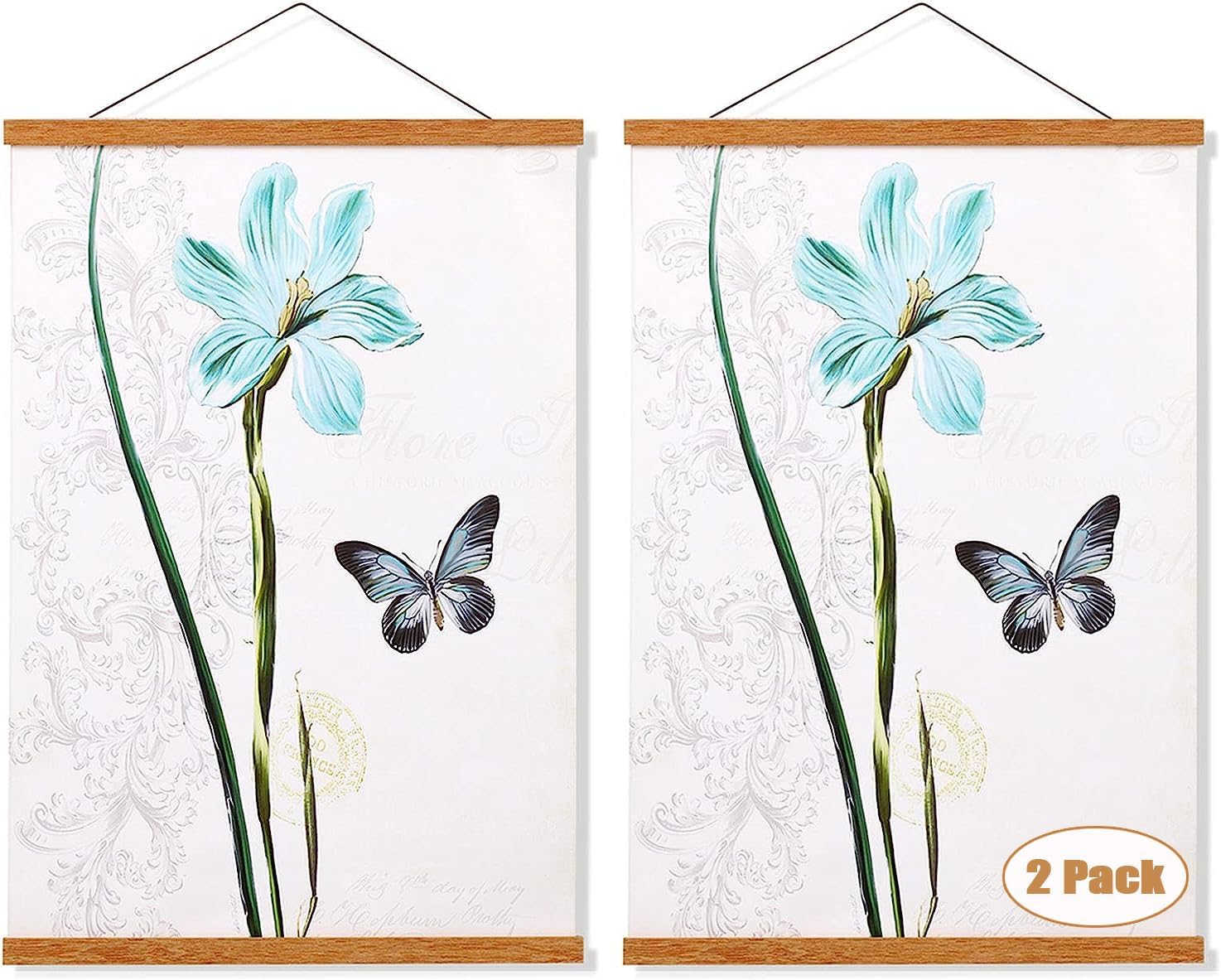 Wall Décor - FALAMON Magnetic Poster Hanger Frame, Teak Wood Magnet Poster Frame for Posters, Prints, Photos, Pictures, Maps, Scrolls, and Canvas Artwork