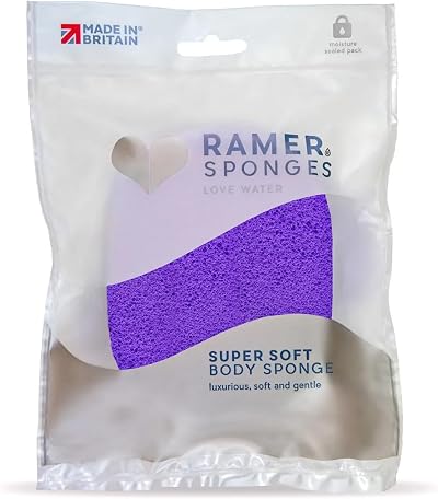 RAMER Ramer Shower Sponge Super Soft Small Ultra Violet 120x90x20mm