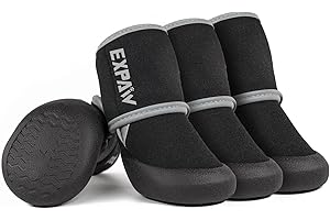 EXPAWLORER Waterproof Dog Shoes for Small Medium Large Dogs, Dog Shoes for Cold Winter, Hiking Walking, Reflective Dog Booties for Outdoor Snow Rain Days, Anti-Slip Dog Boots & Paw Protectors