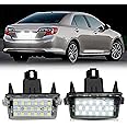 D-Lumina LED License Plate Light Tag Lamp Assembly for Toyo-ta Camry Highlander Avalon Prius C Yaris, Powered by 18-SMD Xenon White LED Tag Lights, Pack of 2