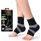 Copper Fit Pro Series Performance Compression Ankle Sleeve, Black with Copper Trim, Medium