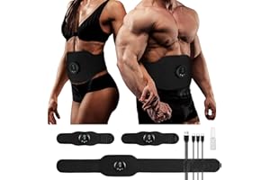 Muscle Fitness AB Belt Toning Belt, 12 Modes & 19 Intensity, Firming & Strengthening Workout Equipment for Abs, Arms, Suitabl