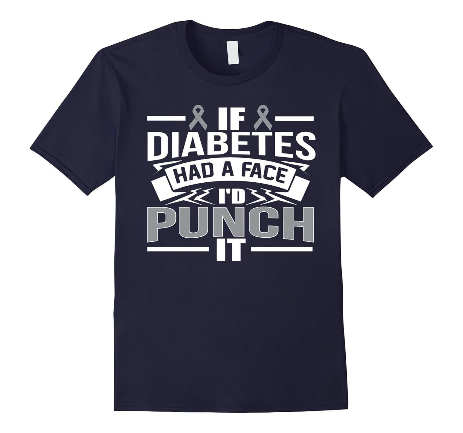 Funny If Diabetes Had A Face I'd Punch It T shirt-Rose