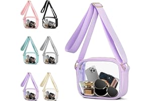 VOROLO Stadium Approved Clear Crossbody Bag,Small See Through Purse Handbag