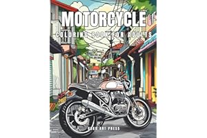 Motorcycle Coloring Book: 50 Classic Motorcycles Coloring Pages for Adults