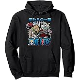 One Piece Anime Retro Straw Hat Crew Cast Collage Pullover Hoodie