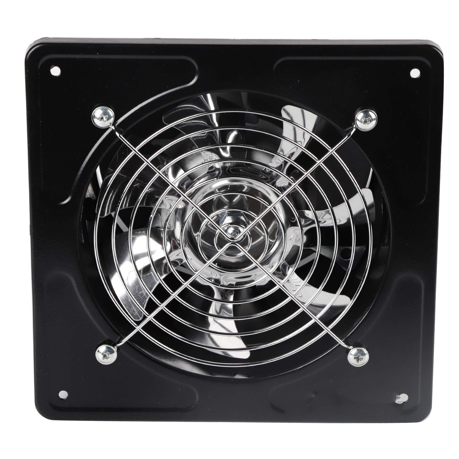 6 Inch Bathroom Wall Mounted Exhaust Fan Silent Ventilation Exhaust Fan Range Fume Fan for Kitchen Bathroom Garage Toilet Attic Basement Vents(black)