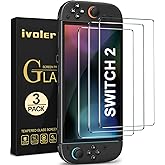 ivoler 3-Pack Screen Protector Tempered Glass for Nintendo Switch 2 Model 2025, Accessories Transparent HD Clear Anti-Scratch