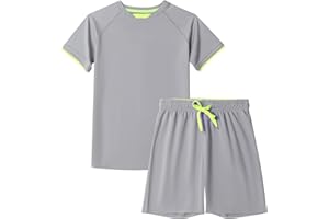 DANI CHINS DaniChins Boys Loose Athletic Short-Sleeve Shirt and Active Mesh Shorts Set