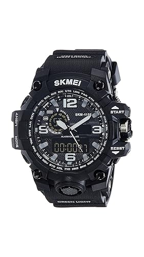 Analog-Digital Black Dial Mens Watch-AD1155 (BK WHITE)