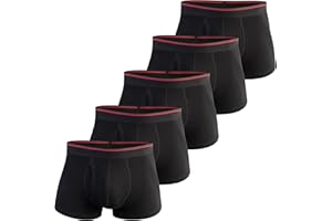 Norcotton Men's Boxer Briefs, Soft and Breathable Cotton Underwear with ComfortFlex Waistband, 5-Pack