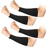 Geyoga 2 Pairs Cut Resistant Sleeve Level 5, 8.6 x 3.7 Inches, Black | Arm Protection Safety Protective Sleeves, Arm Protectors for Men Women