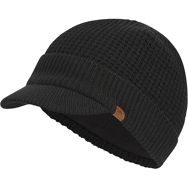 Janey&Rubbins Sports Winter Knit Visor Beanie with Bill Hat for