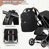 RAINSMORE Baby Changing Bag Backpack with Portable Changing Mat Nappy Bag view 6