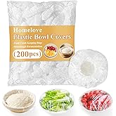 Homelove 200pcs Bowl Covers Bread Proofing - Plastic Wrap for Food Sourdough Bread Baking Rising Elastic Reusable Plate Covers Outdoor Food Fresh Keeping Bags Shower Cap Hair Deep Conditioning