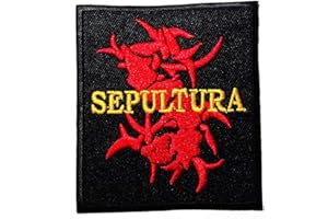 MUSIC S PATCH MUSIC S Brazilian heavy metal band Groove metal thrash metal Death metal Alternative metal Black band music style logo patch Embroidered Sew Iron On Patches Badge Bags Hat Jeans Shoes T-Shirt Applique