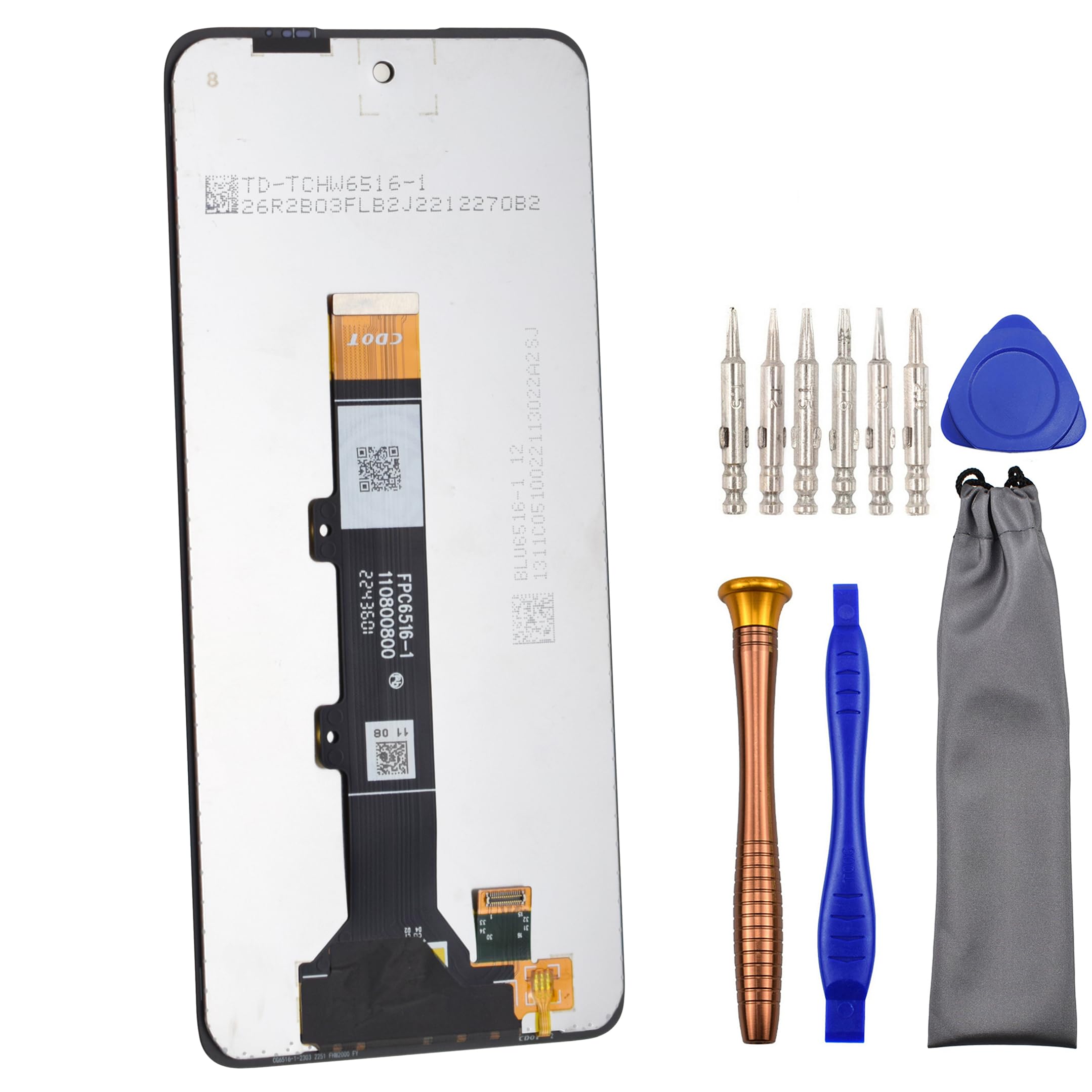 Double Sure LCD Screen for Motorola Moto G22 XT2231-2 Full Display Touch Digitizer Screen Replacement Black 6.5"