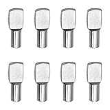 100 Pcs Shelf Pins Pegs,5mm Spoon Shape Nickel