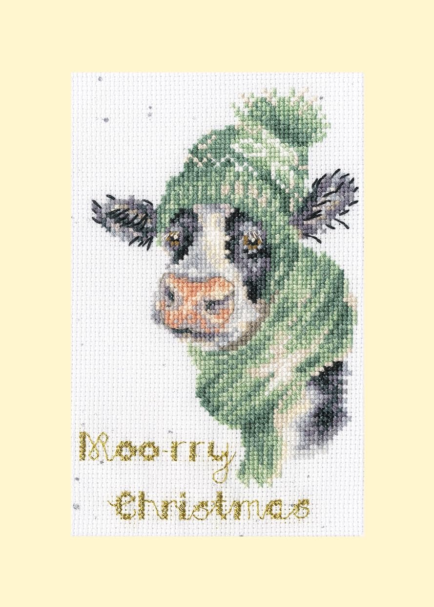 Bothy Threads Counted Cross Stitch Kit - Moo-rry Christmas