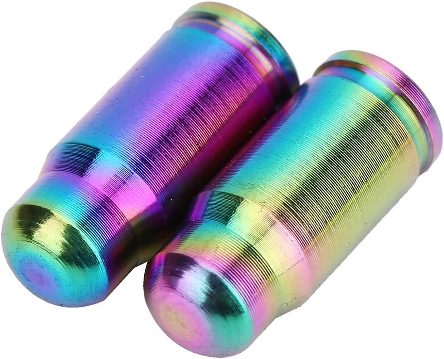 2 x Titanium Alloy Gas Valve Caps for Road Mountain Bikes (Colour: Multicoloured), Multicolored - Image 4