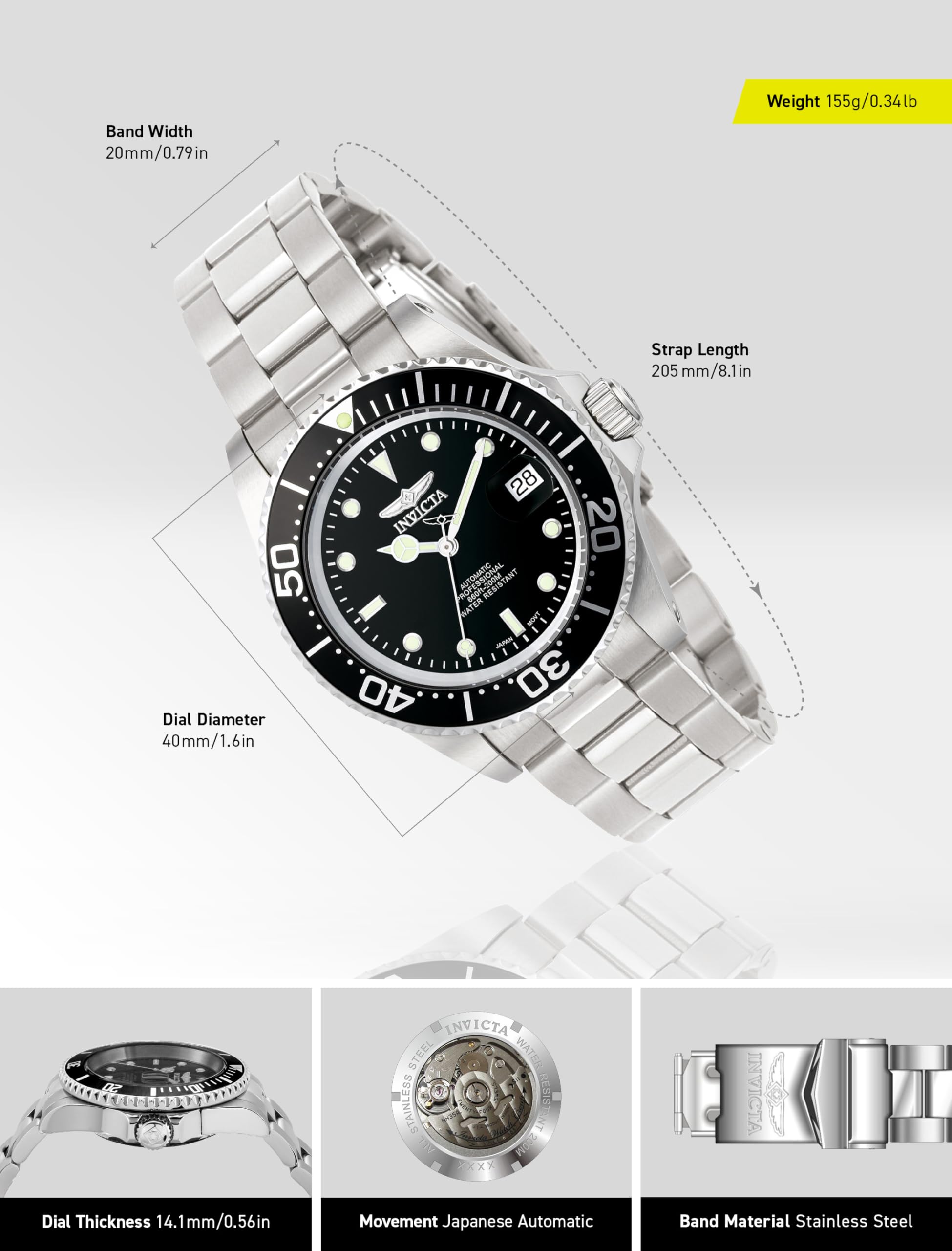 Invicta Men's Pro Diver Collection Coin-Edge Automatic Watch