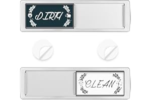 CIMKIZ Dishwasher Magnet Clean Dirty Sign Shutter Only Changes When You Push It Non-Scratching Strong Magnet or Adhesive Options Indicator Tells Whether Dishes are Clean or Dirty (Deepblue)