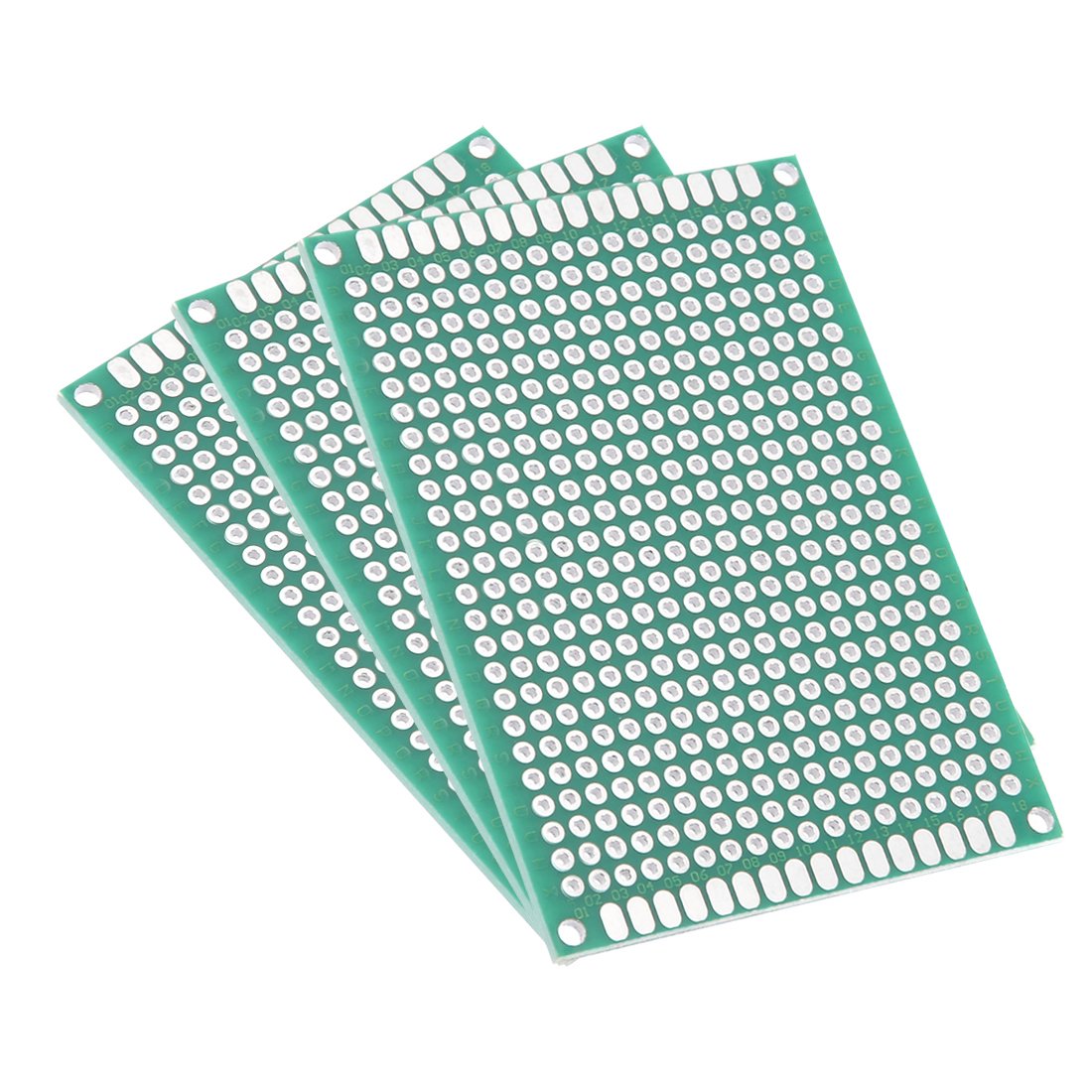 Sourcingmap 3pcs 5x7cm Double Sided PCB Board Universal Printed Circuit Proto Board for DIY Soldering Electronic Projects Practice Test Circuit