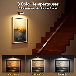 6Pcs Picture Lights for Wall Battery