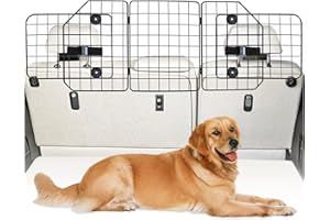 KOOLTAIL Dog Barrier for SUV & Truck, Adjustable & Foldable Dog Car Barrier 36.6"-60.6", Heavy-Duty Wire Mesh Car Divider, Universal Fit for Cars, Jeep, Hatchback, Triple Folding