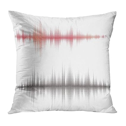 Amazon Com Tomkeys Throw Pillow Cover Halftone Sound Waves Music