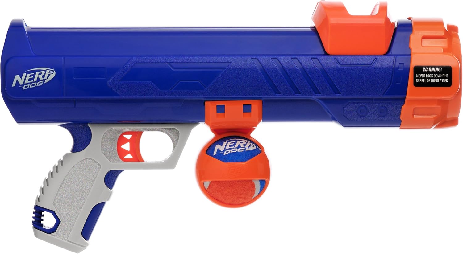Pet Supplies : Nerf Dog Compact Tennis Ball Blaster Dog Toy, Great for Fetch, Hands-Free Reload, Launches up to 50 ft, Single Unit, Includes 1 Nerf Ball : 