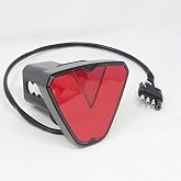 F1 Style Hitch Cover LED Brake Sequential Signal Light 2" Receiver Red Reflector Tow Truck Universal