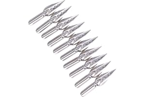 Julihai Flexible Calligraphy Nib Replacement Smoothly Drawing Feather Pen Tip for Wire Cutting Design, 10 Pcs for Comic Artis