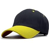 Utmost Structured Baseball Cap with Adjustable Closure - Performance Hat for Outdoor Activities (1pc Black/Yellow)