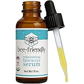 Organic Face & Eye Serum By BeeFriendly, Deep Hydration, Nourishes, Tightens, and Firms Facial Skin, and Lifts Facial Skin USDA Certified & All Natural Serum for Face, Women or Men, 1 oz