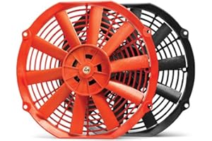 Blox Racing BXCC-00002-RD Red 12" Electric Slim Fan