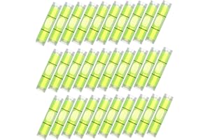 DOITOOL 50Pcs Mini Cylindrical Horizontal Spirit Levels 8X23Mm Small Bubble Level Vials for Picture Hanging