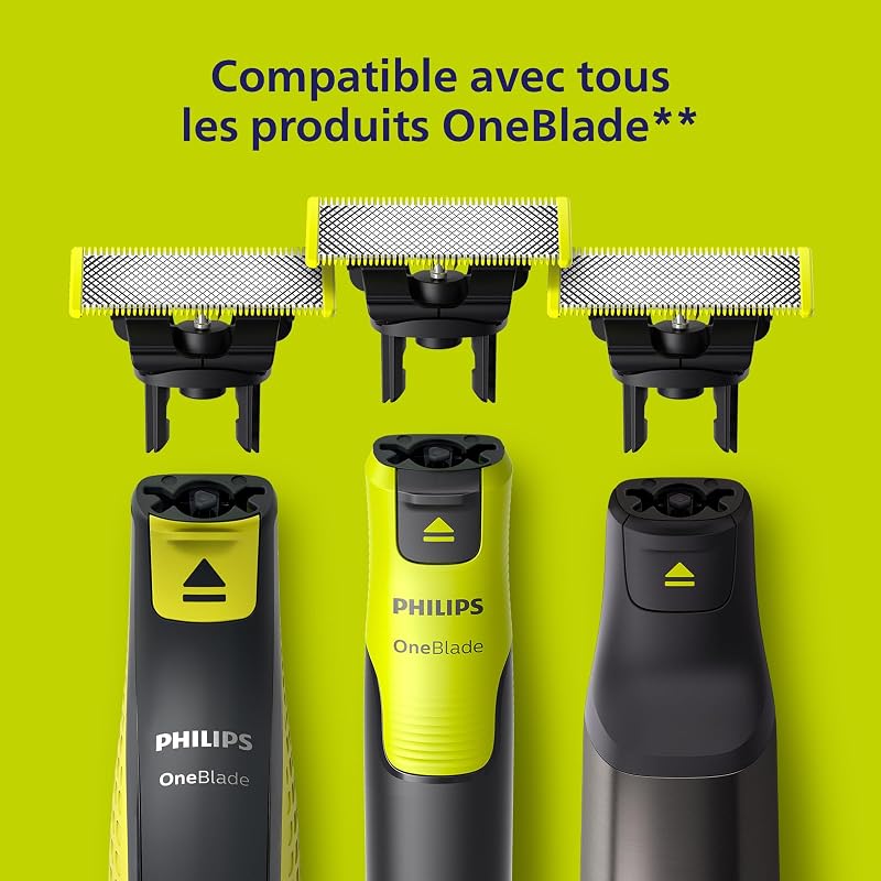 OneBlade 360 - Authentiques lames de rechange, pour rasoir/tondeuse électrique OneBlade, 3x 360 lames, modèle QP430/60