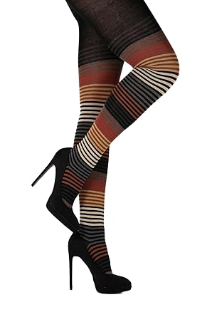 CRÖNERT Strumpfhose Strickstrumpfhose Multicolor 72802 Ringel beige