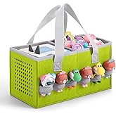 TATAVR Carrying Case for Toniebox Starter Set and Tonies Figurines, Felt Organizer Travel Bag with Strap for Tonies Box, Travel Cloth Musical Toy Folding Bag for Toniebox Accessories
