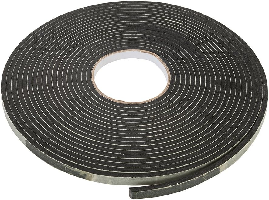 Fixman 294315 SelfAdhesive Black EVA Foam Weather Strip