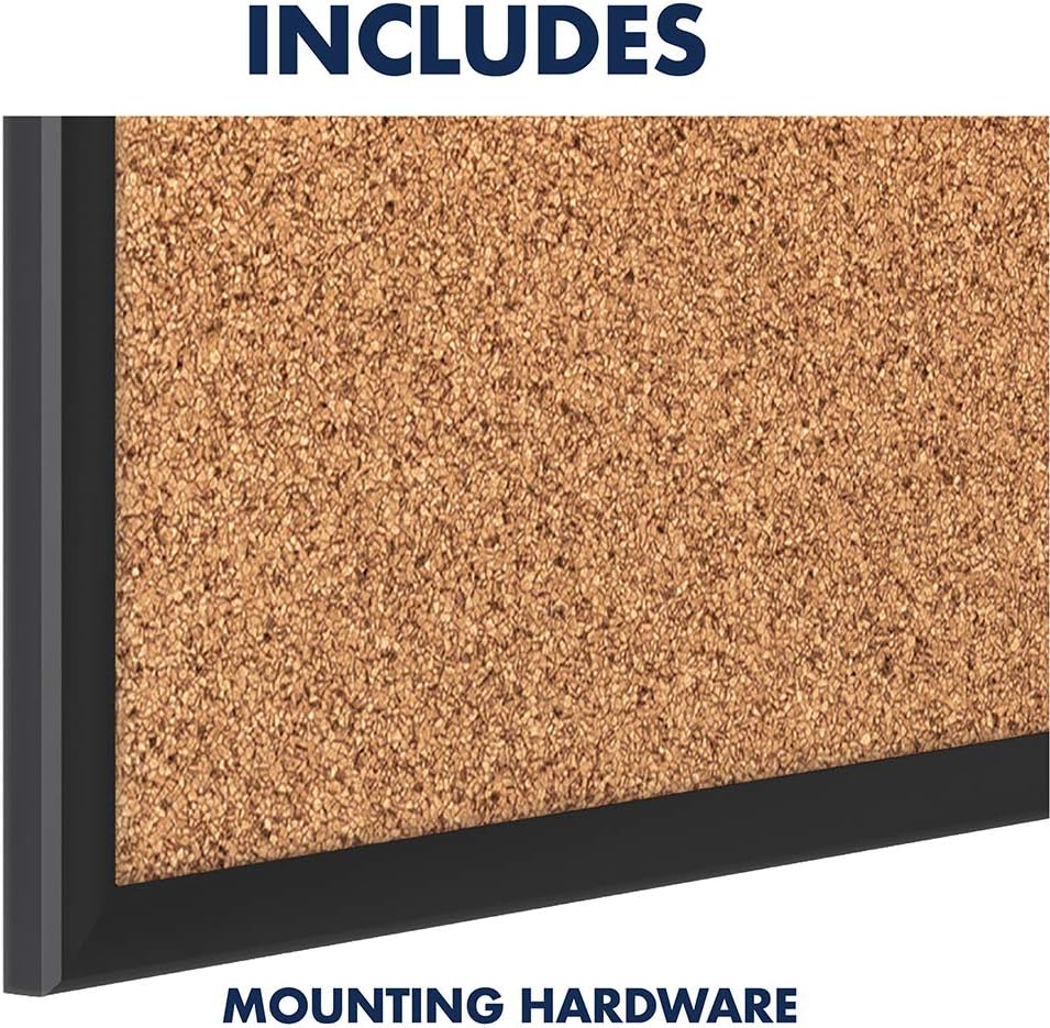 Quartet Cork Board, Bulletin Board, 2' x 1.5' Corkboard, Black Frame (2301B) : Office Products