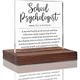 School Psychologist Gifts for Women, School Psychologist Office Sign, Thank You Gifts for School Psychologist, Funny Desk Signs for Women Office Acrylic Sign Plaque SL65