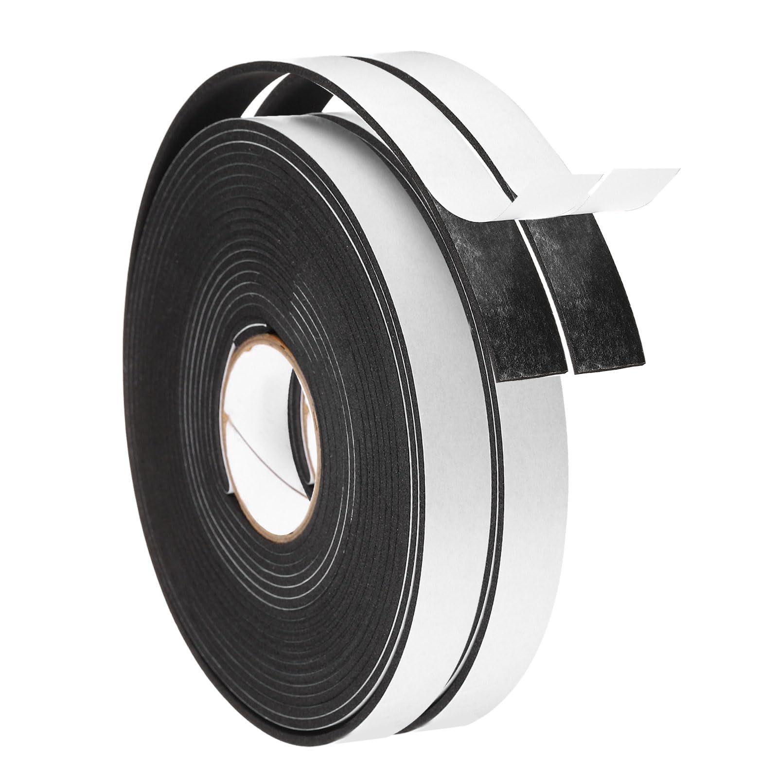 PATIKIL Weather Stripping Door Seal, 2 Roll 5m/16ft Sealing Foam Tape Single Sided Strip for Window Door Insulation, Black (9/16 Inch x 3/32 Inch x 16Ft)