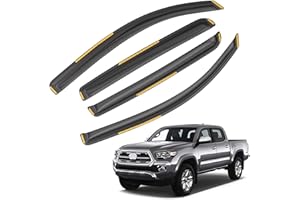 HOPE YOU READY Shatterproof in-Channel Window Rain Guards for 2016-2023 Toyota Tacoma Crew Cab, Extra Durable Window Deflectors, Vent Window Visors for Cars, Vent Deflector, 4pcs