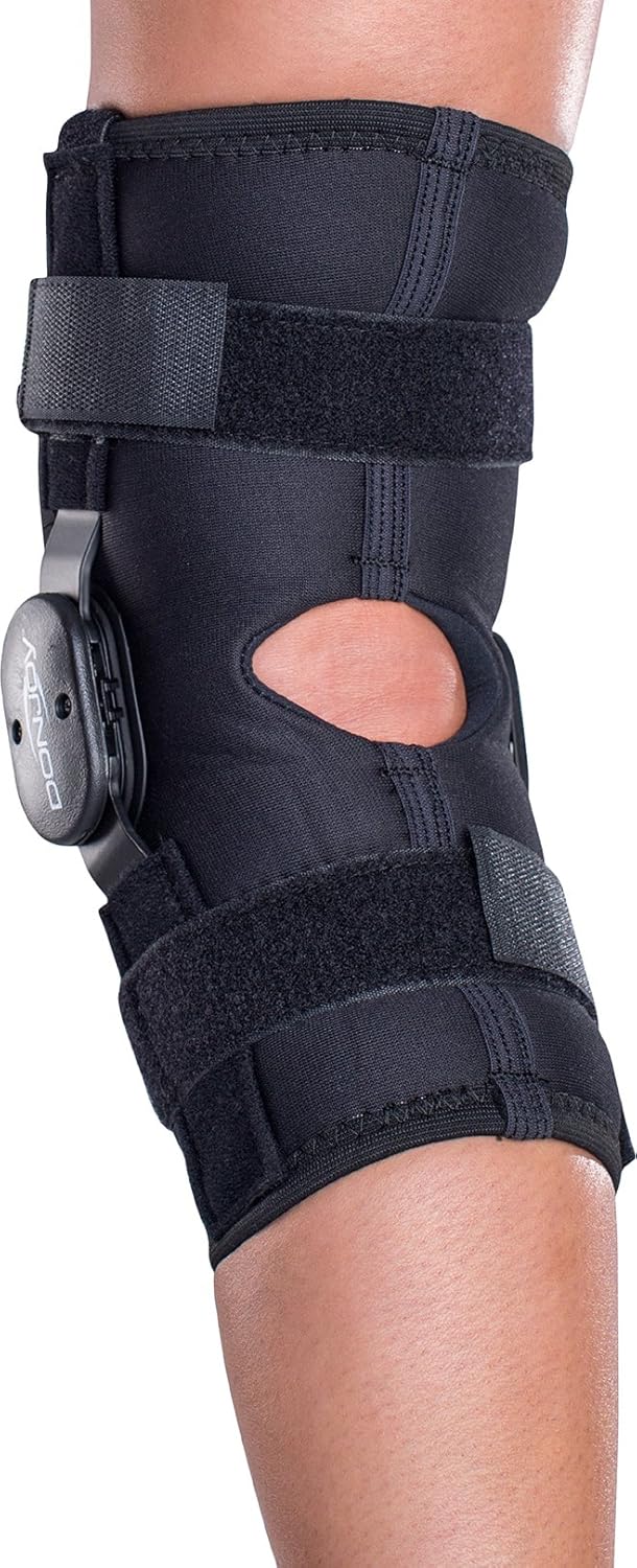 DonJoy Deluxe Hinged Knee Brace Drytex Wrap Around Open Popliteal Small