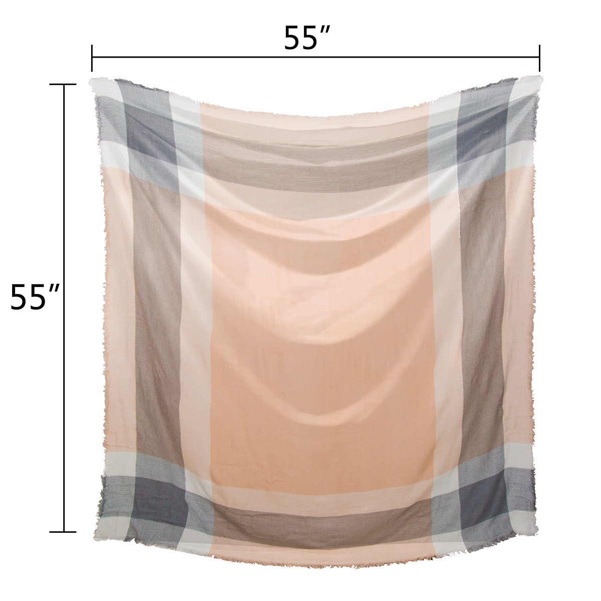 WISH CLUB Frauen Winter Schal Gitter weich Chunky Square Schals Damen warm Schal Plaid Wrap Decke