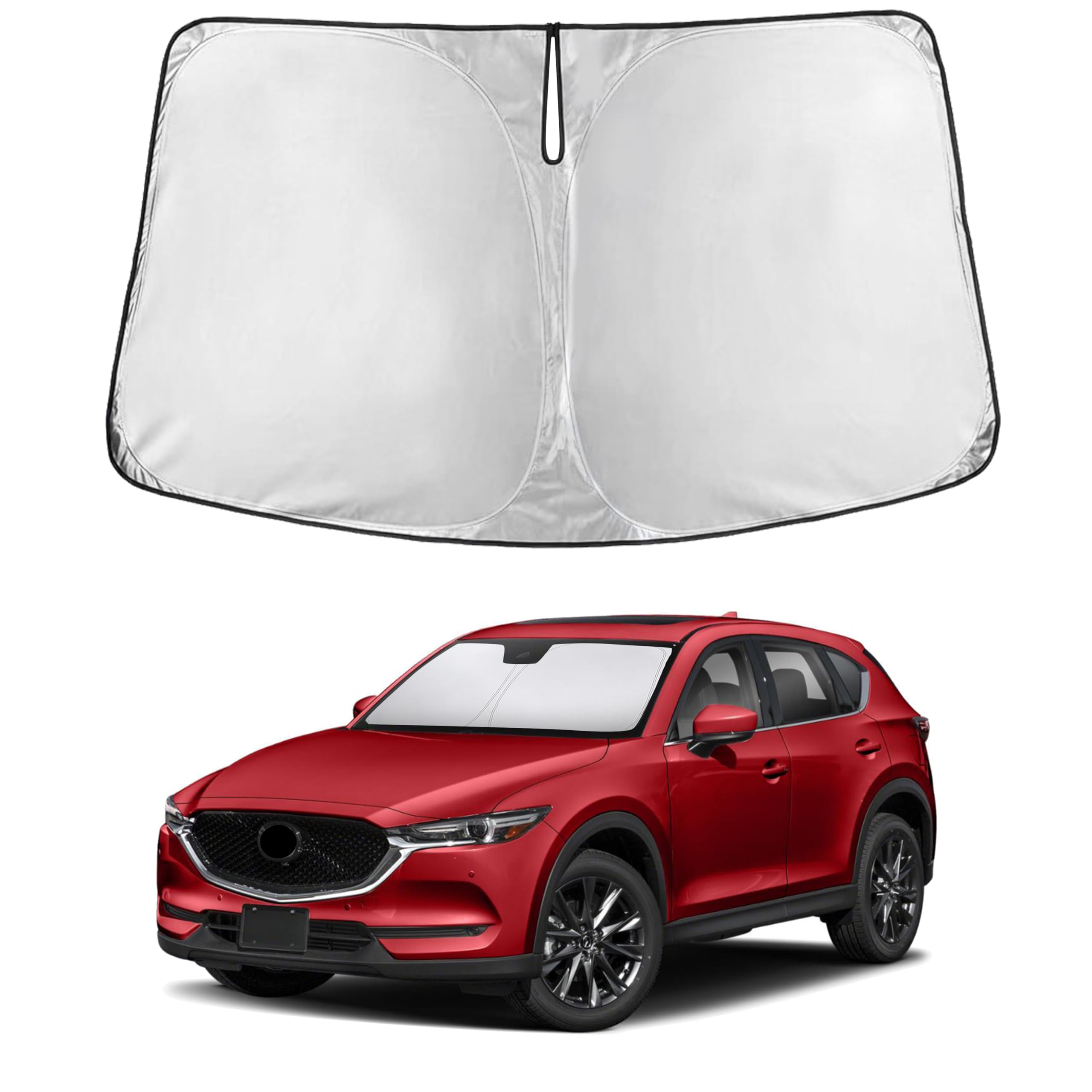 Photo 1 of EcoNour Windshield Sunshade Compatible for Mazda CX-5 2017-2024 2025 2026, Sun Visor for Front Windshield & Window Sun Shade Cover, UV Heat Blocker & Protector, Car Accessories