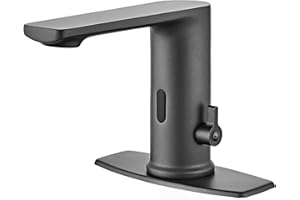 Halo Sanitary Touchless Bathroom Faucet Automatic Motion Sensor Grifo CEC Watersense DOE with Hole Cover Deck Plate Hand Free Robinet Smoke Grey